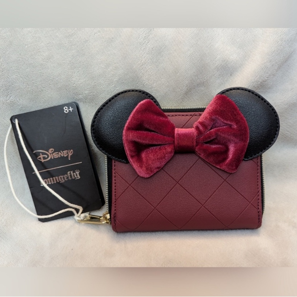 Loungefly Burgundy and Black Wallet with Bow